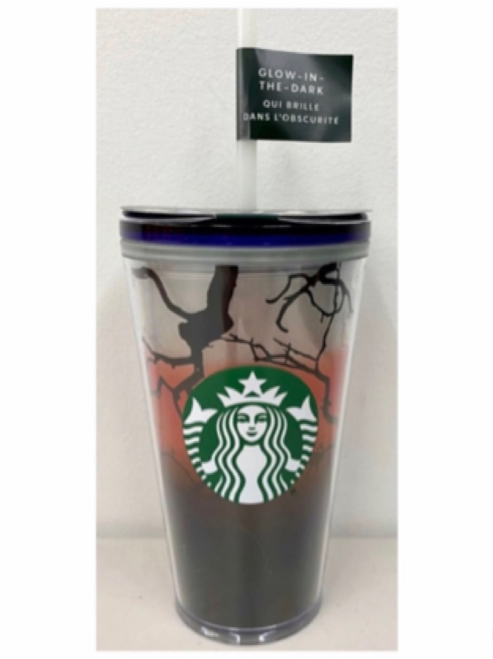 NEW Starbucks Halloween Raven's Perch Glow in the Dark Tumbler